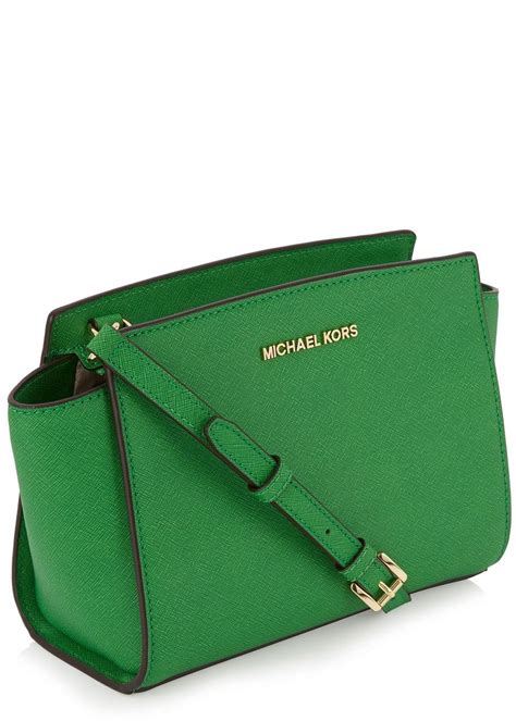 michael kors tan green strap crossbody|Michael Kors Crossbody wallet bag.